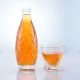 026-500ml beverage embossing glass bottle screw cap bottle