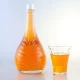 long neck ball shaped 750ml glass engraving tequila bottle