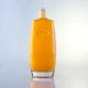 091-750ml new design embossed round logo heavy glass bottle