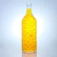 216-700ml ribbed whiskey glass bottles with lids