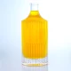 376-500ml engraved heavy transparent brandy bottle with bartop