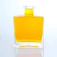 manufacturer square shape top grade super flint glass 375ml liquor bottle