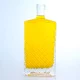 new design engraving line square bottom liquor bottle 375ml