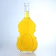 399- 750 ml violin shape glass spirits bottle with lids