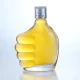 430-Fist Shaped clear Glass spirits bottle with ropp cap