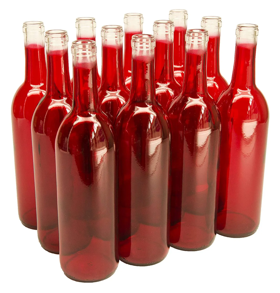 How to make red glass bottle